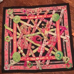 Hermes Le Songe De La Licorne 90 cm twill 100%silk scarf